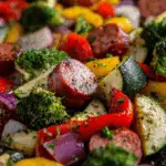 Roasted Kielbasa and Veggie Sheet Pan
