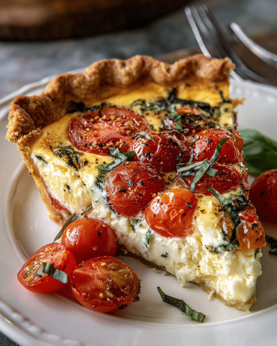 Fresh Tomato Basil Quiche – A Garden-Fresh Classic