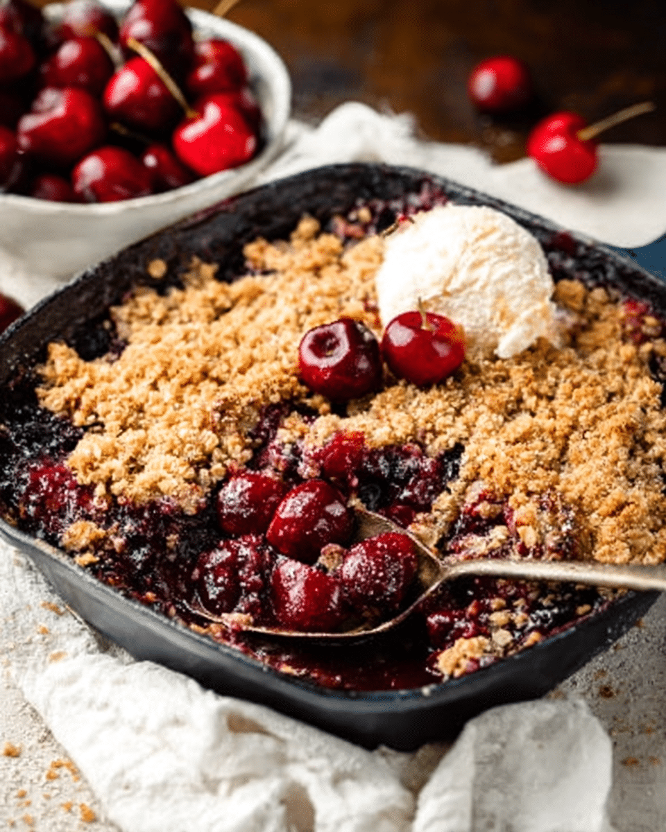 Cherry Crisp Recipe – Buttery Crumble With Juicy Cherries