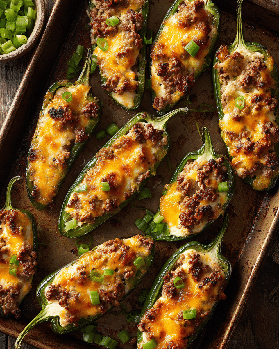 Football Food Sausage-Stuffed Jalapeños – Spicy, Cheesy & Crowd-Magnet
