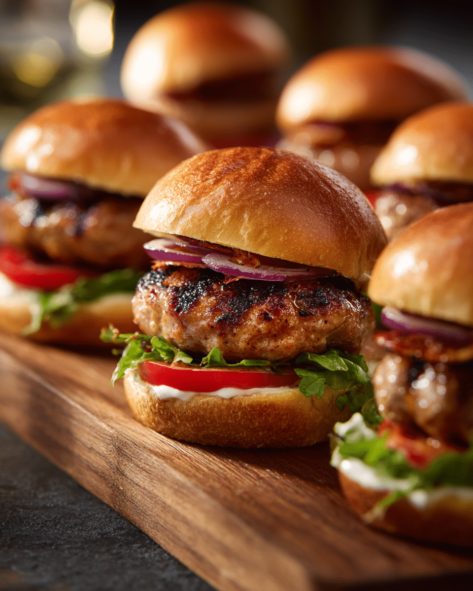 Football Food Grilled Brat Sliders