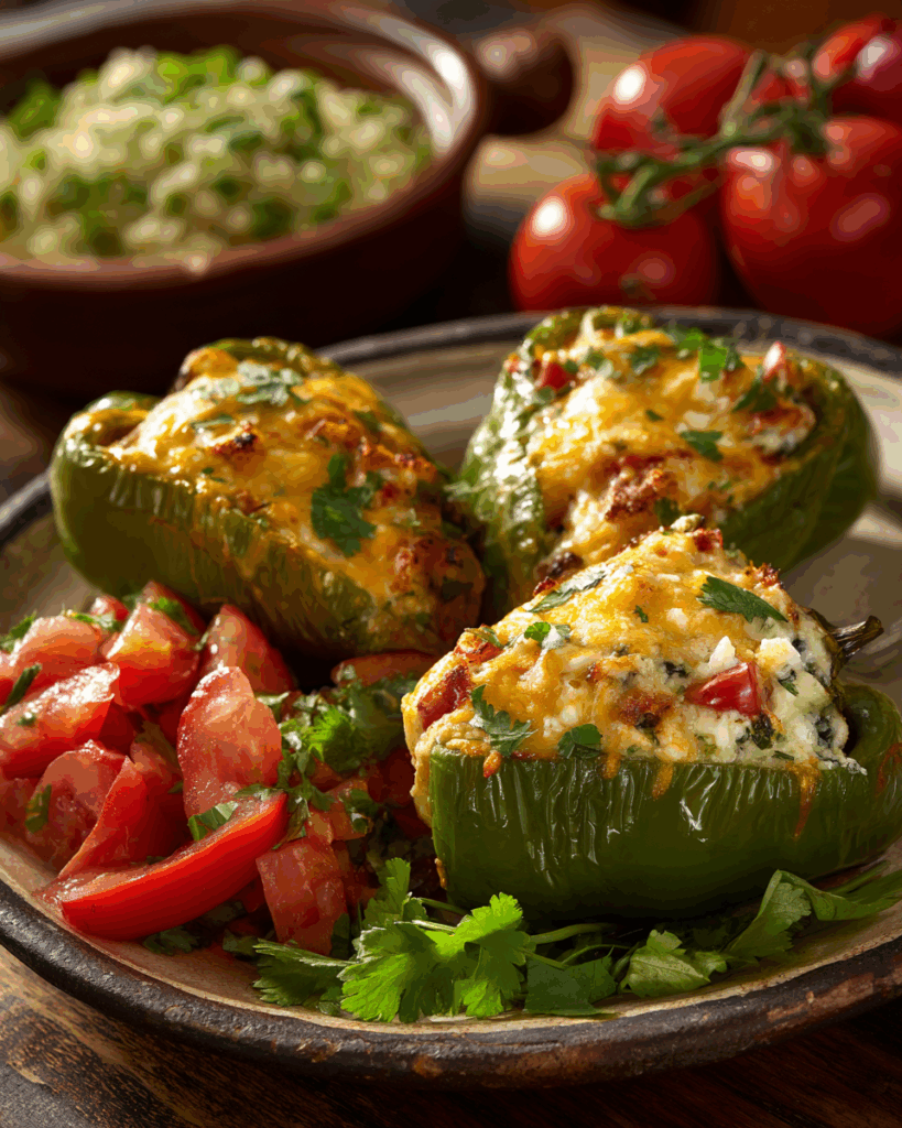 Chiles Rellenos – Patriotic Stuffed Peppers