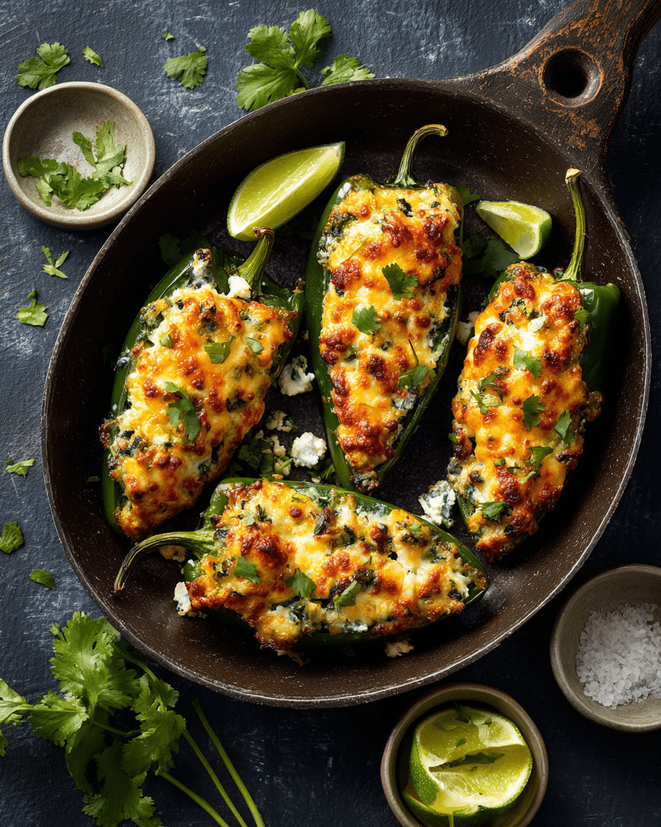 Stuffed Poblano Peppers – Cheesy, Oven-Baked & Mexican-Inspired