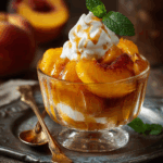 Peaches Foster – Rich, Caramelized & Elegant Peach Dessert Flambé