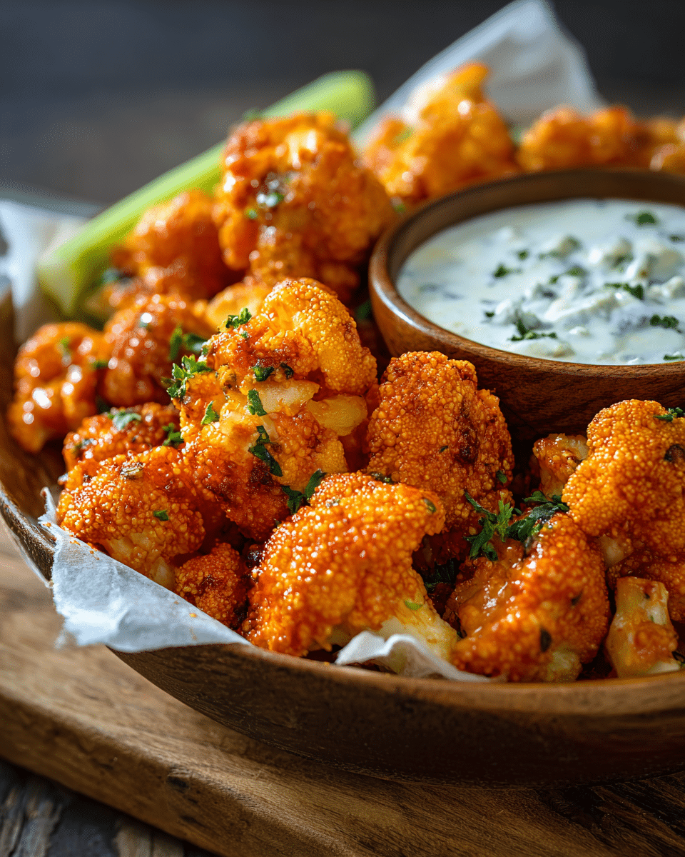 Buffalo Cauliflower Bites – Spicy Vegetarian Football Food