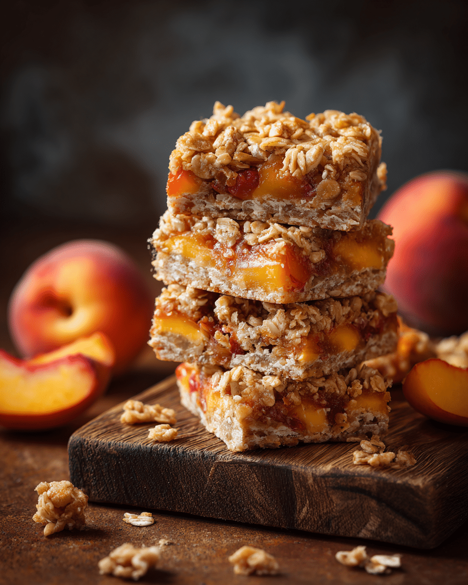 Peaches and Oatmeal Bars – Soft, Wholesome & Sweet On-the-Go Snack