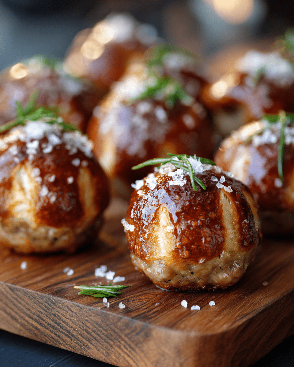 Pretzel Bratwurst Bites – Savory Mini Football Food