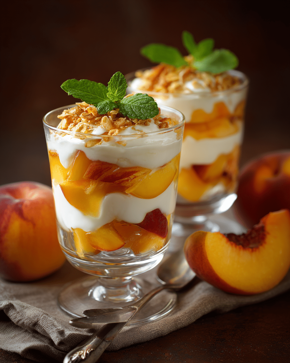 Peaches and Yogurt Parfait – Light, Fresh & Peach-Lover’s Breakfast