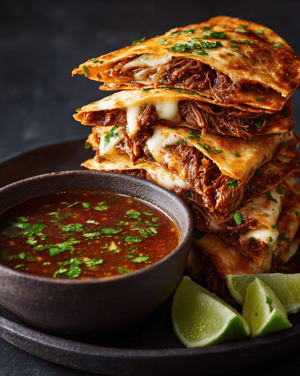 Birria Quesadillas – Melty, Meaty & Dip-Worthy