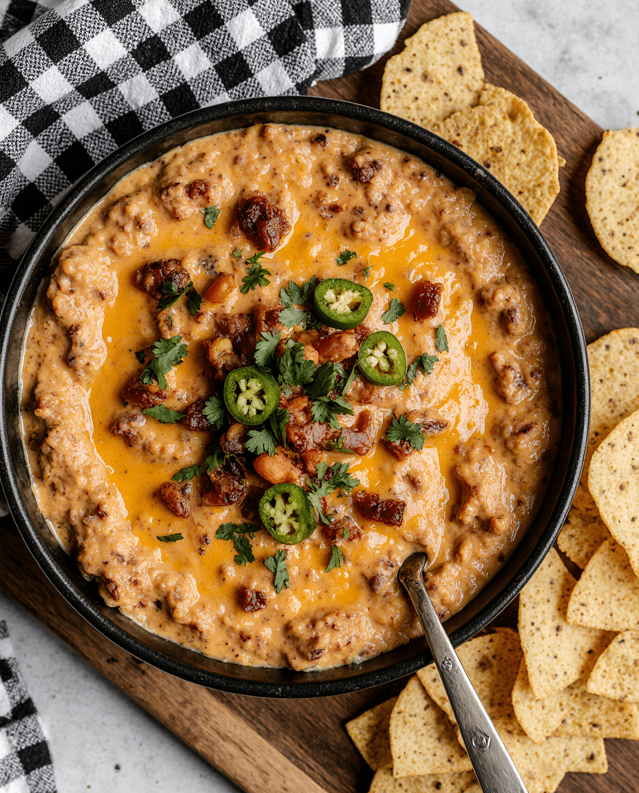 Football Food BBQ Cowboy Queso – Bold, Creamy, Tailgate Essential