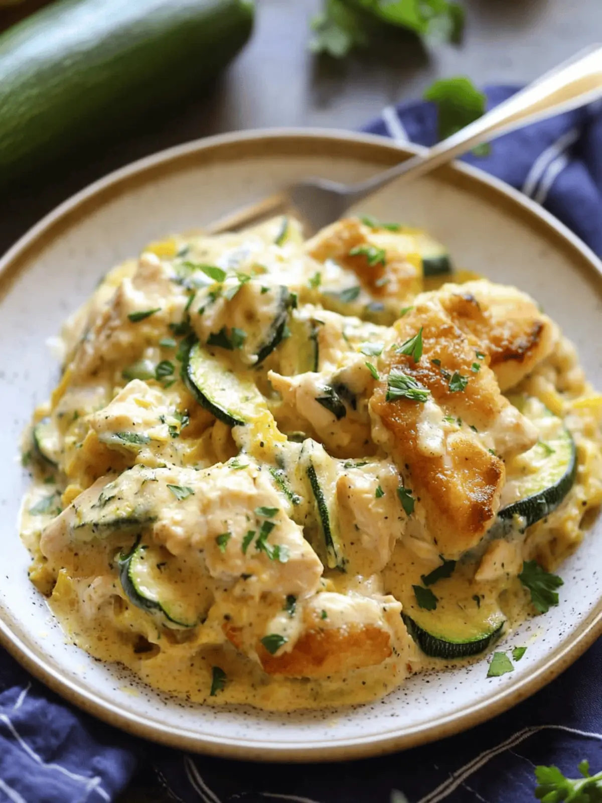 Creamy Chicken and Zucchini Casserole