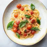 Cherry tomato and basil pasta