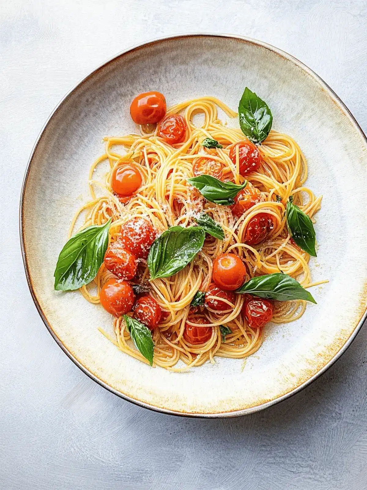 Cherry tomato and basil pasta