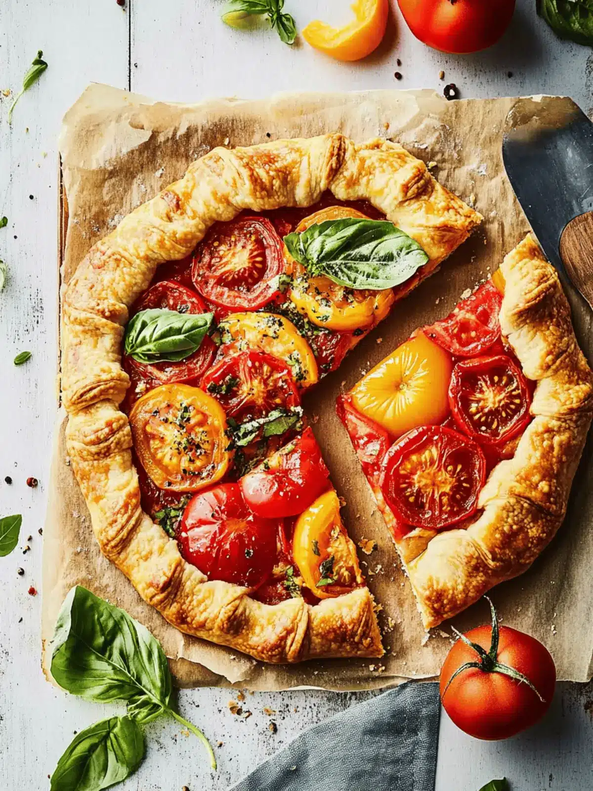 Elegant Tomato Galette with Herbed Goat Cheese Delight