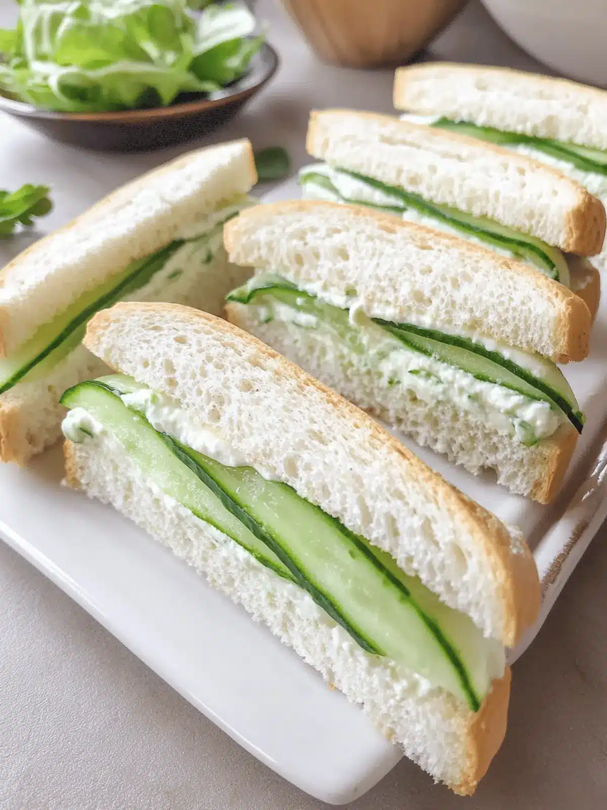 Cucumber Cream Cheese Sandwiches: A Light Refreshing Treat