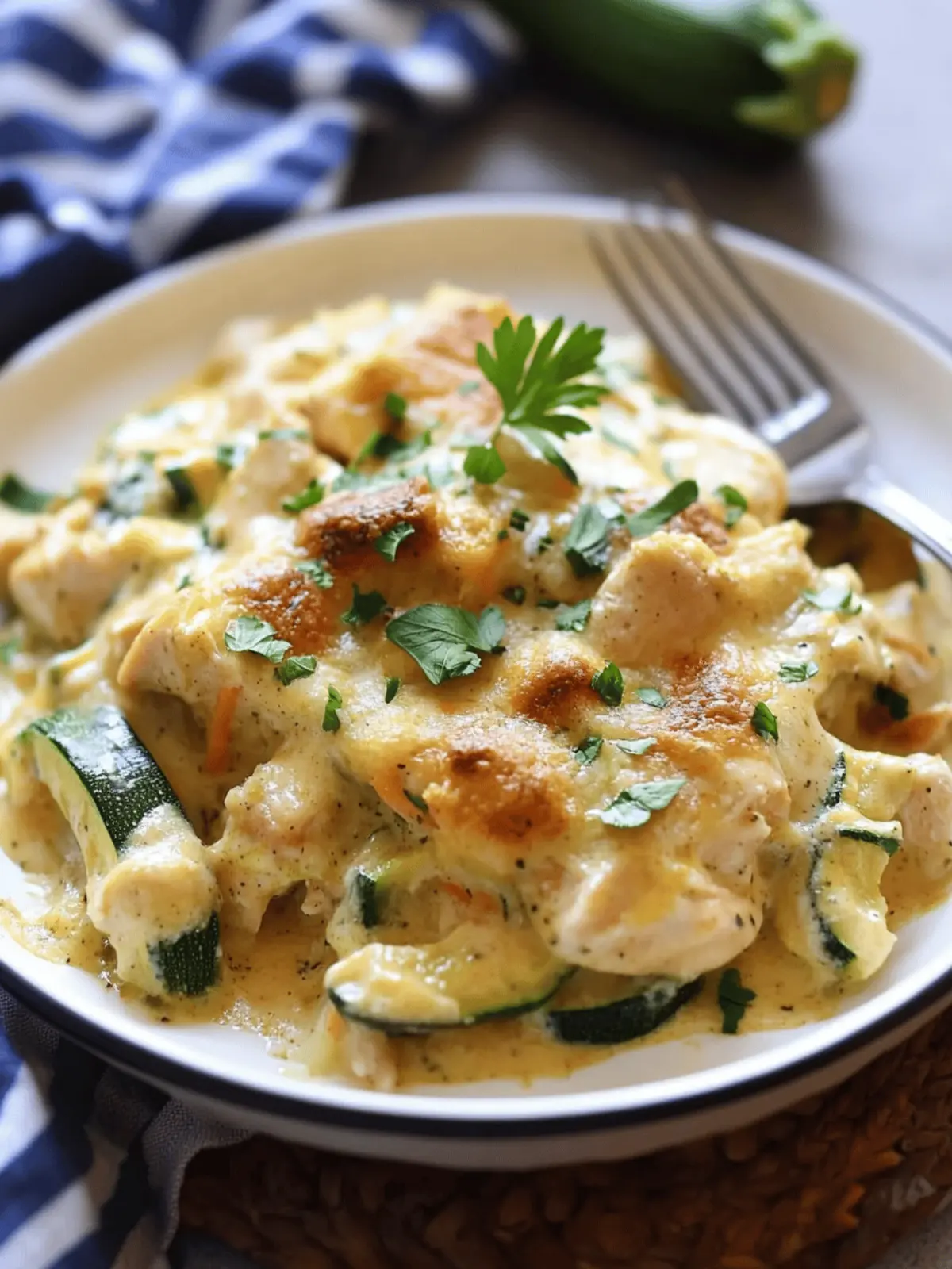 Creamy Chicken and Zucchini Casserole for Cozy Nights