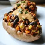 Vegan Chili Stuffed Sweet Potatoes