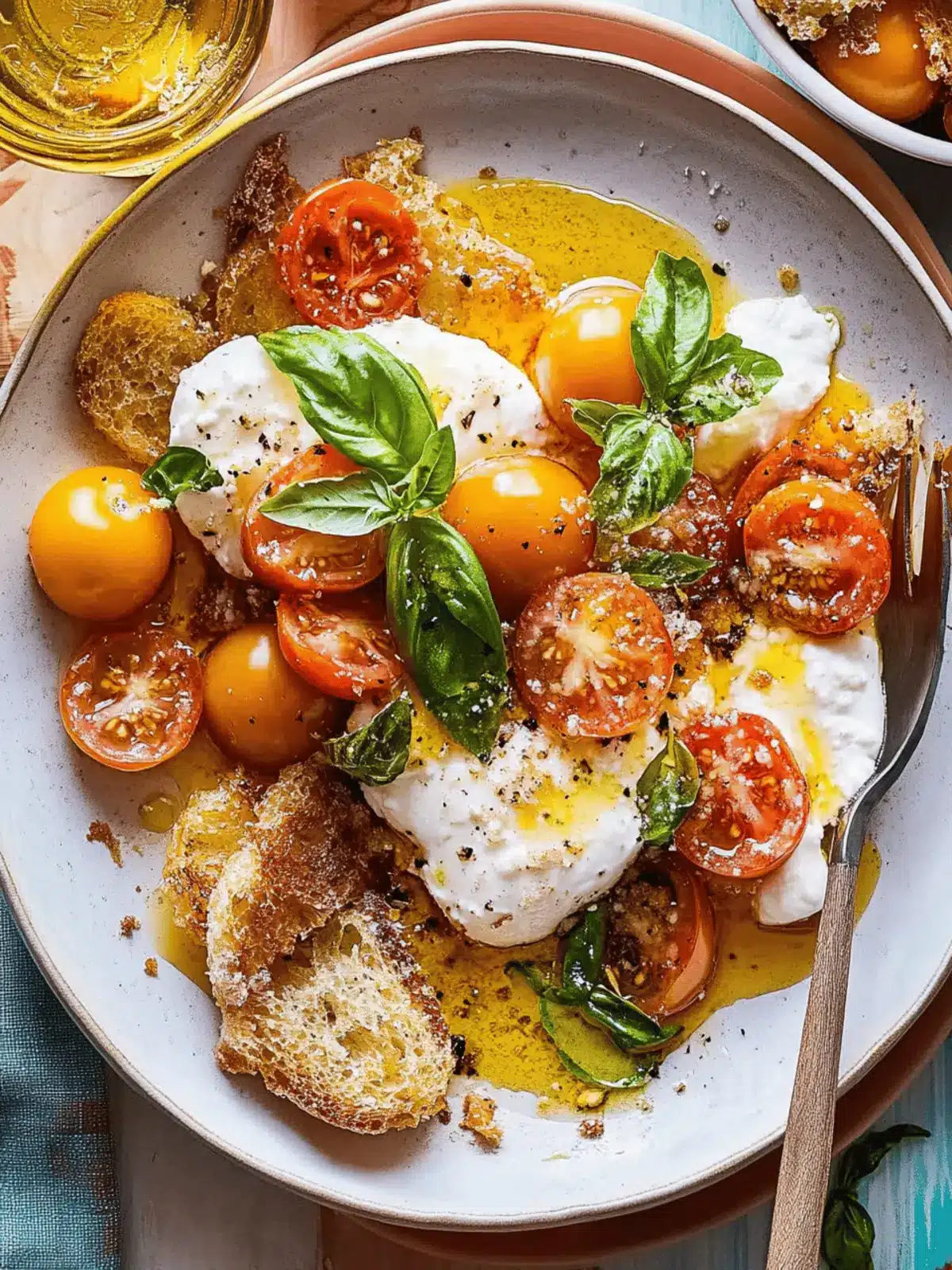 Sun Gold Tomato Caprese with Burrata for a Summer Delight