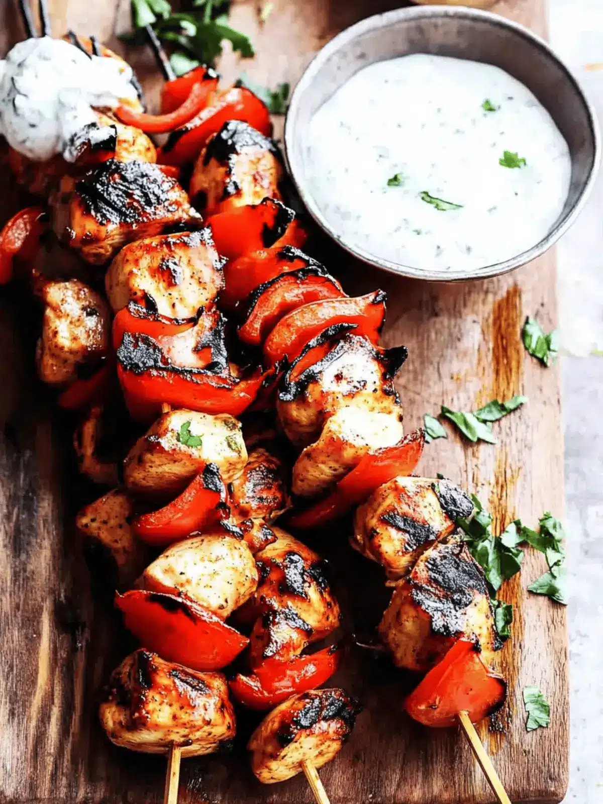Grill Up Flavorful Mediterranean Chicken Kebabs with Garlic Yogurt Sauce