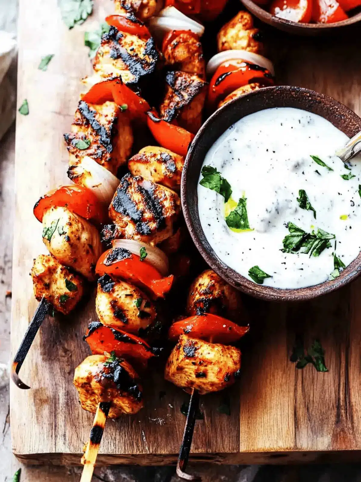 Mediterranean Chicken Kebabs with Garlic Yogurt Sauce