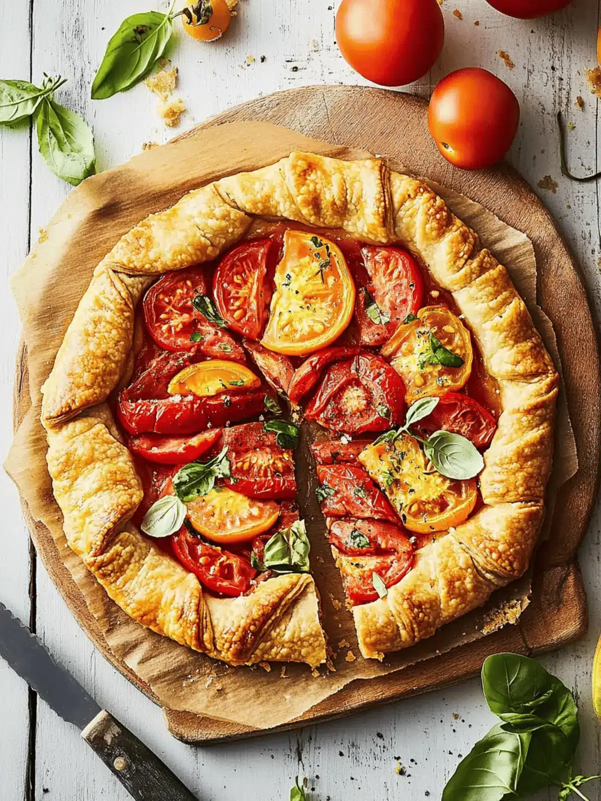 Elegant Tomato Galette with Herbed Goat Cheese Delight