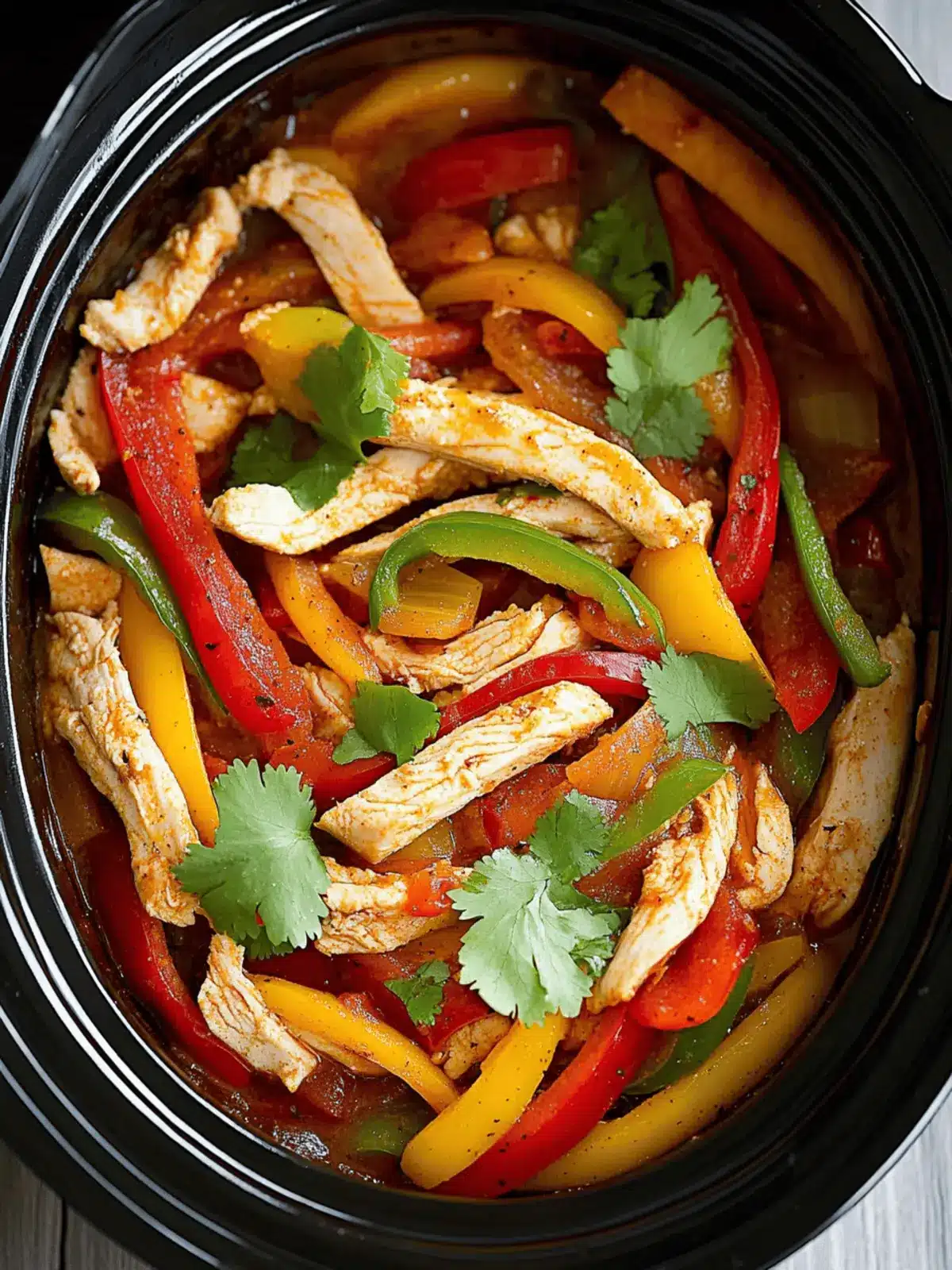 Slow Cooker Chicken Fajitas