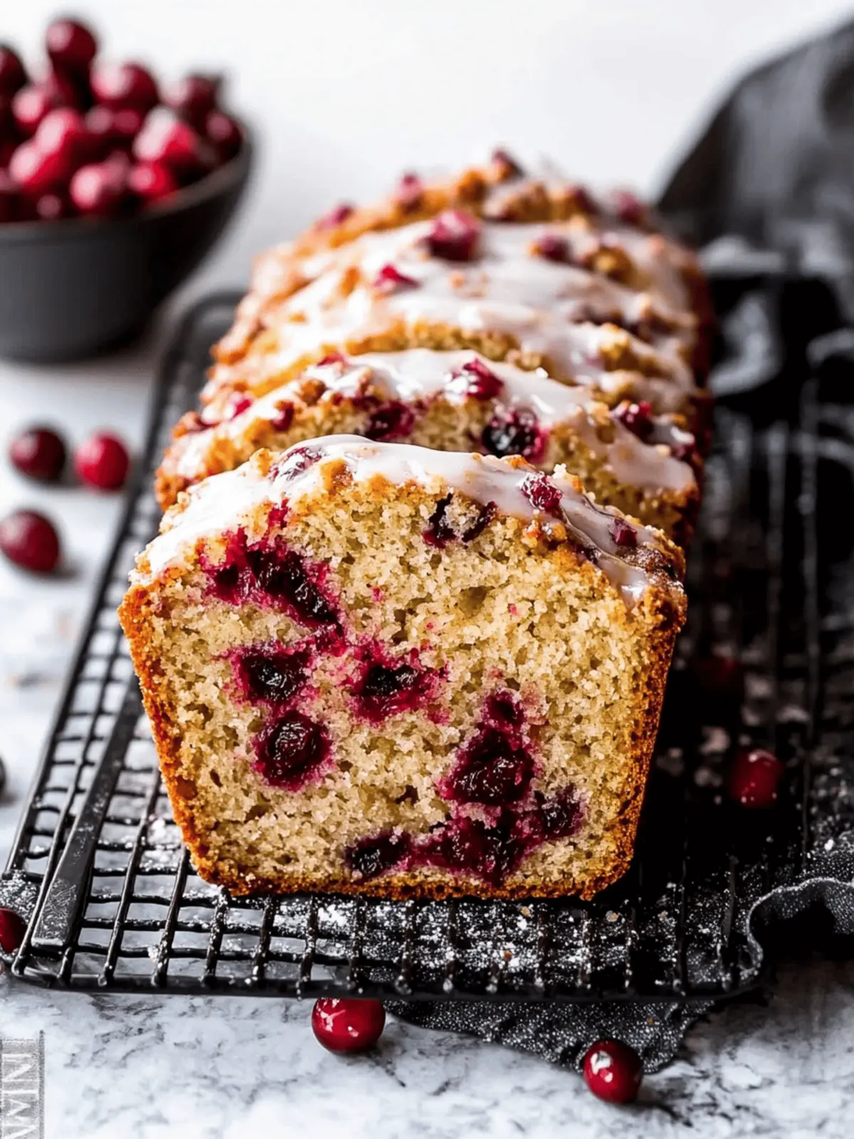 Orange Glazed Cranberry Bread
