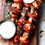 Mediterranean Chicken Kebabs with Garlic Yogurt Sauce