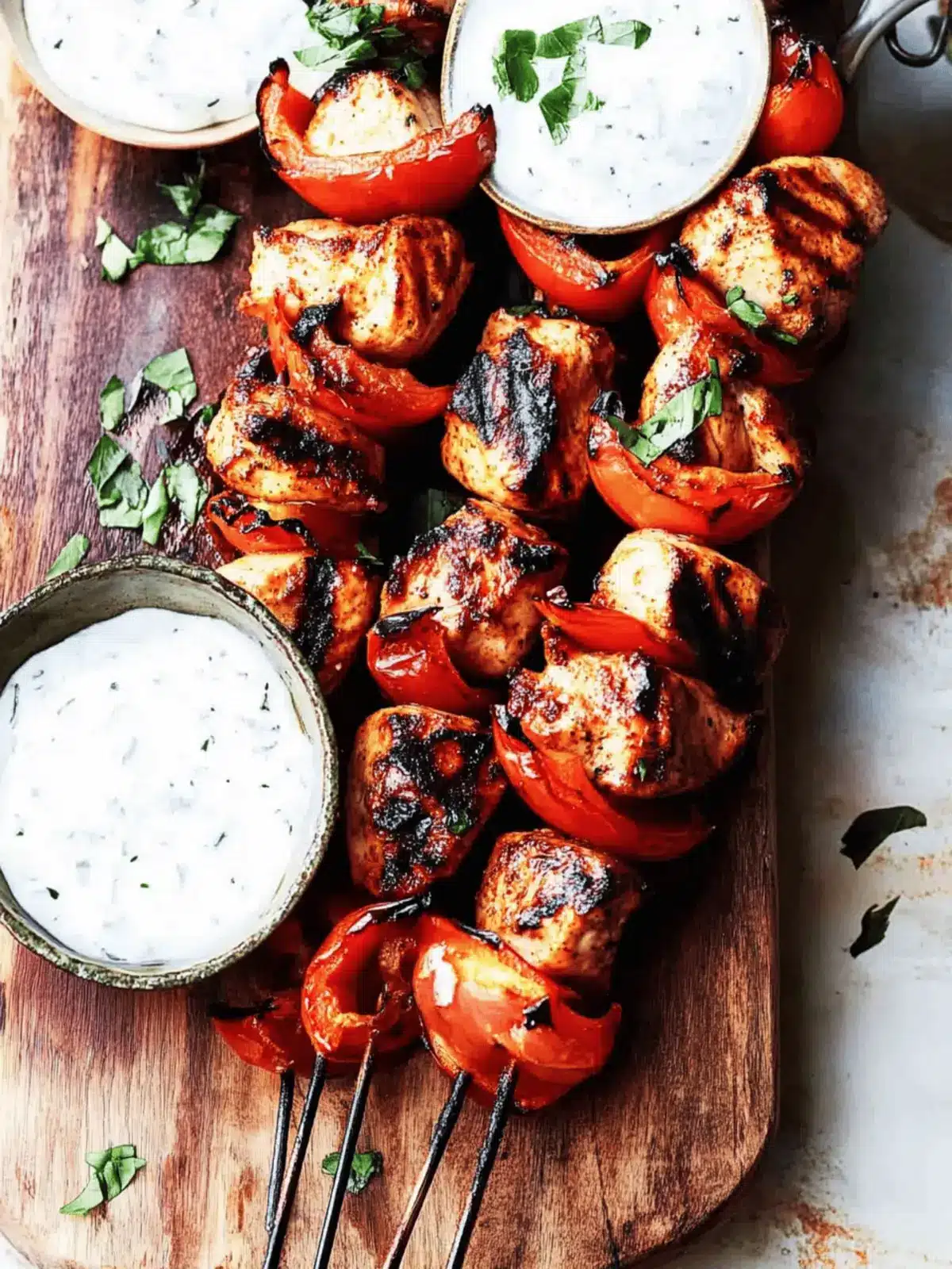 Mediterranean Chicken Kebabs with Garlic Yogurt Sauce