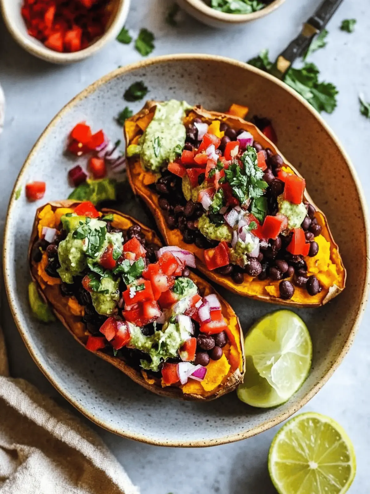 Black Bean Stuffed Sweet Potatoes (Vegan)