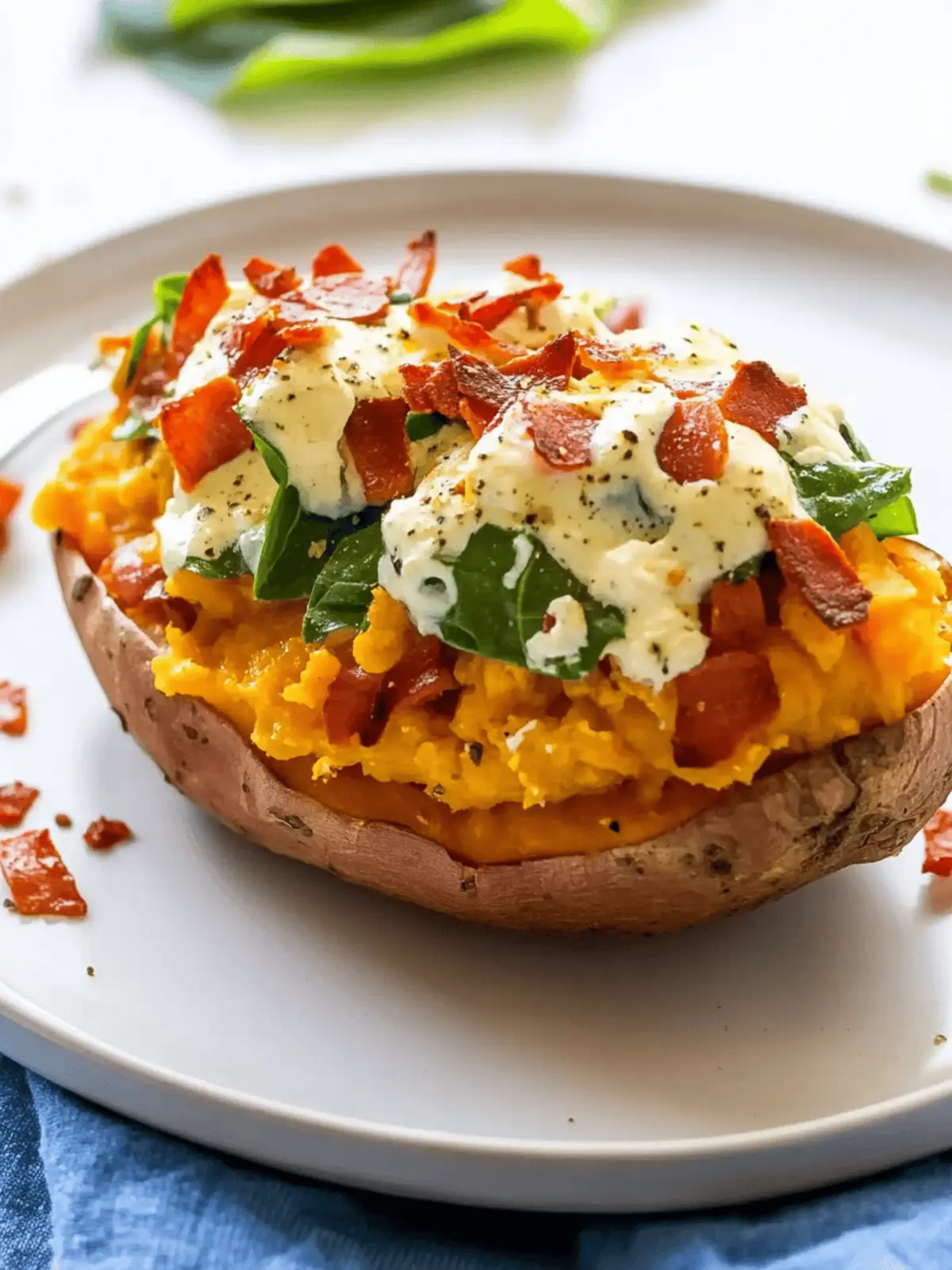 Breakfast Stuffed Sweet Potato