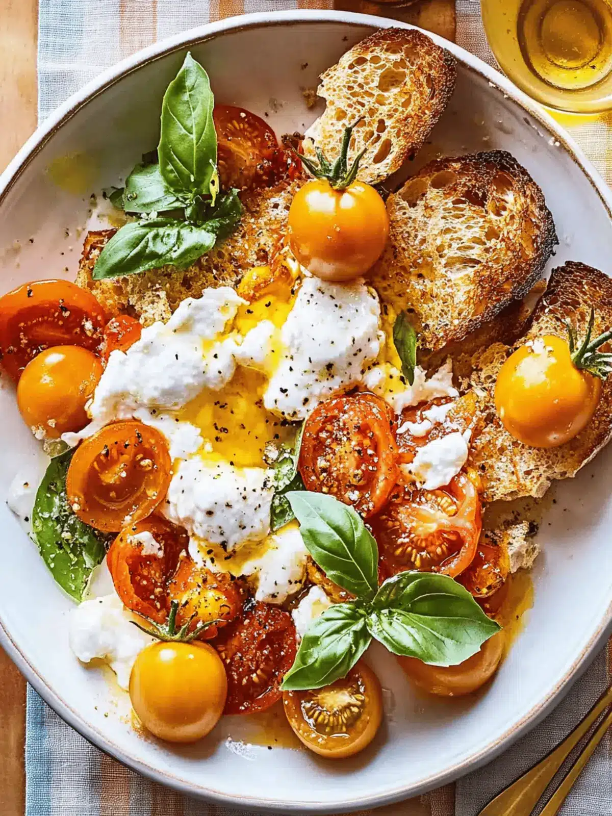 Sun Gold Tomato Caprese with Burrata