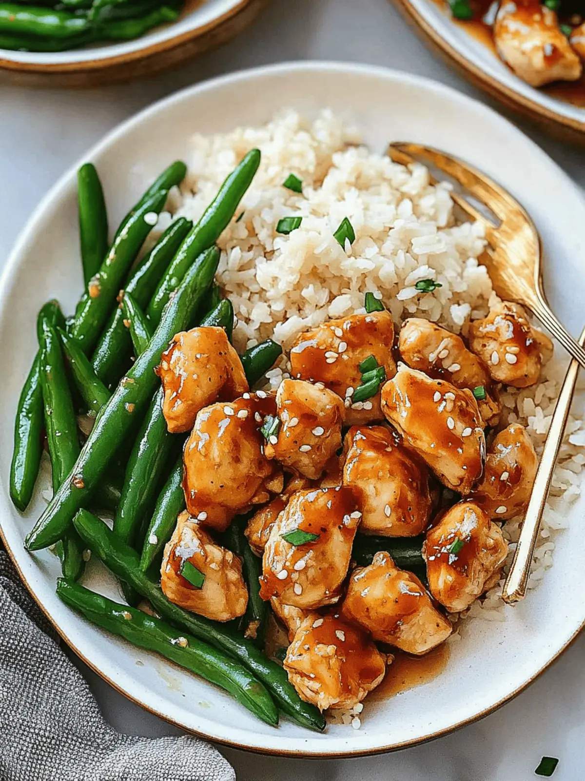 Honey Garlic Chicken and Green Beans