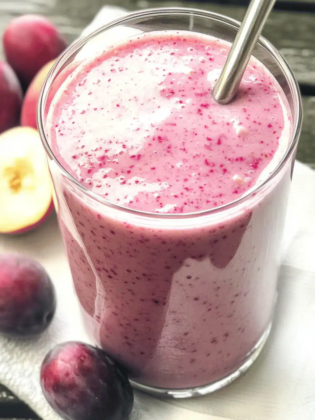 Plum Smoothie Bliss: Your Quick, Healthy Breakfast Boost