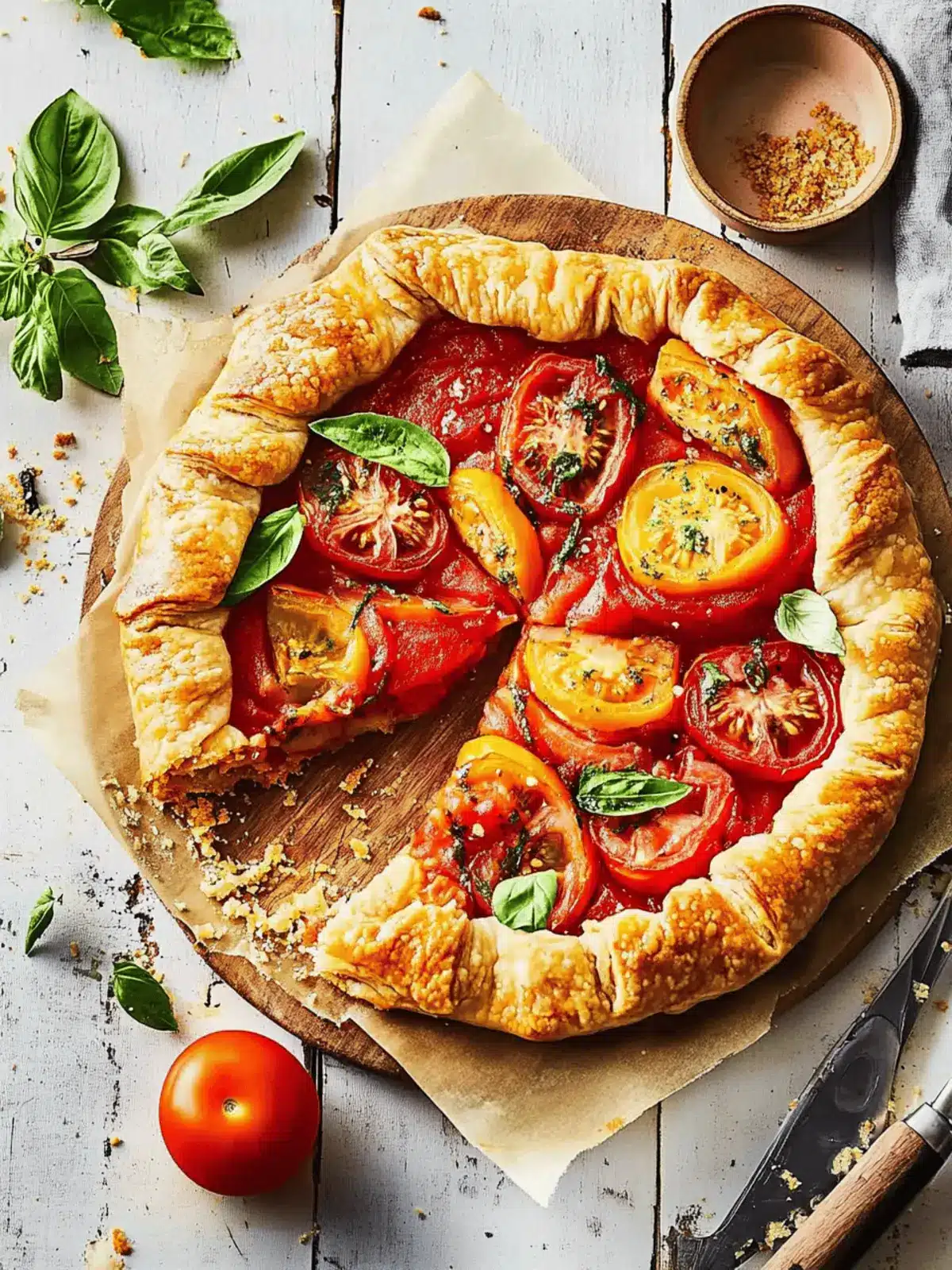 Elegant Tomato Galette with Herbed Goat Cheese Delight