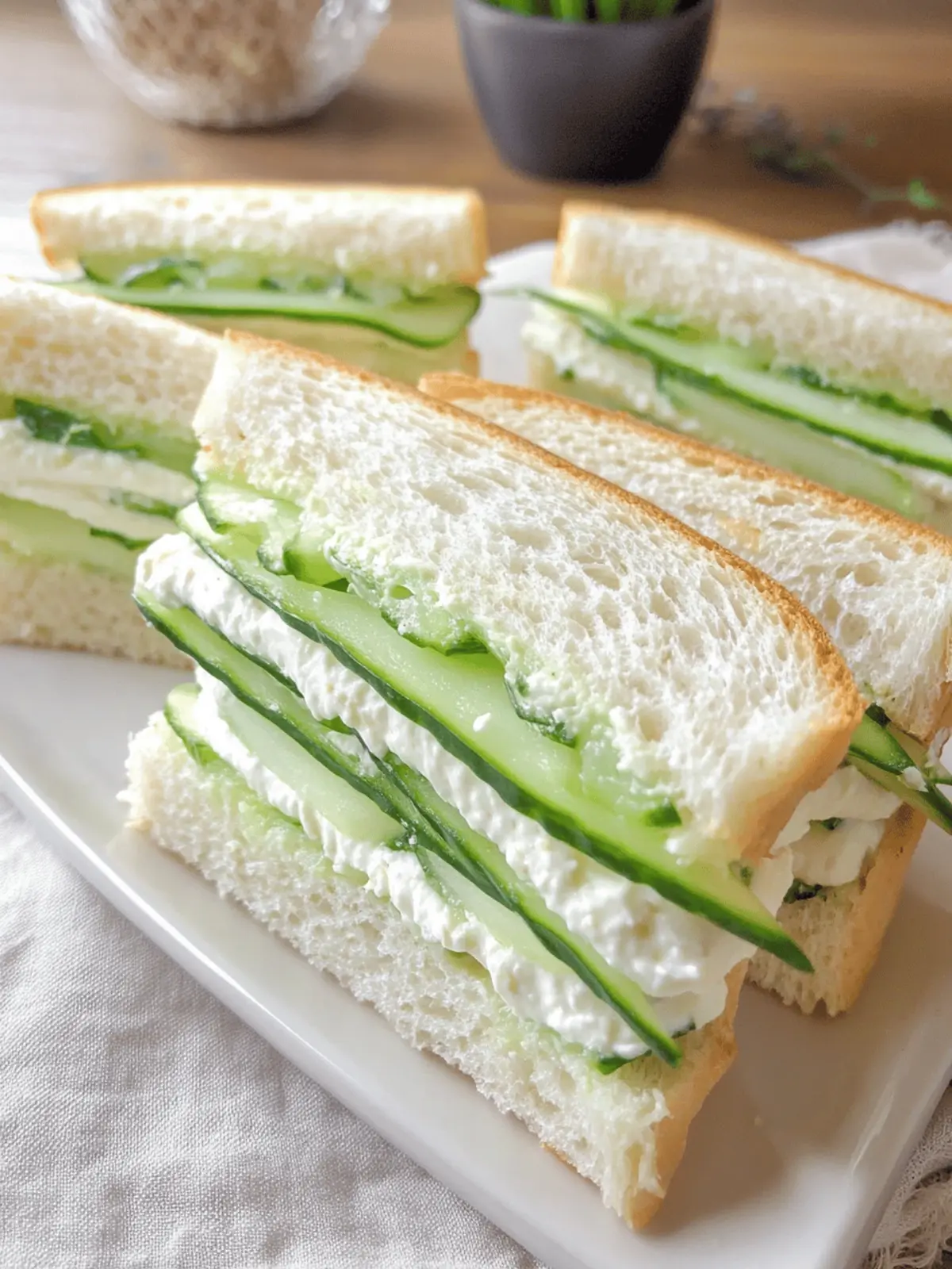 Cucumber Cream Cheese Sandwiches: A Light Refreshing Treat