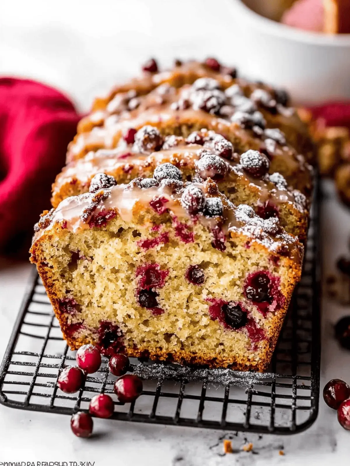 Orange Glazed Cranberry Bread