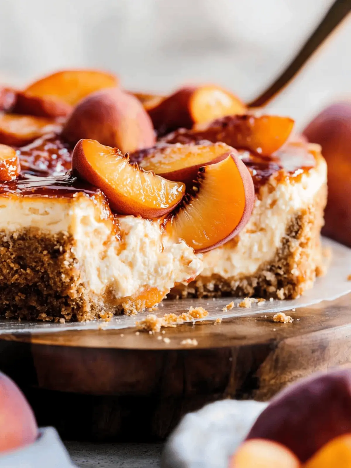 peach cobbler cheesecake