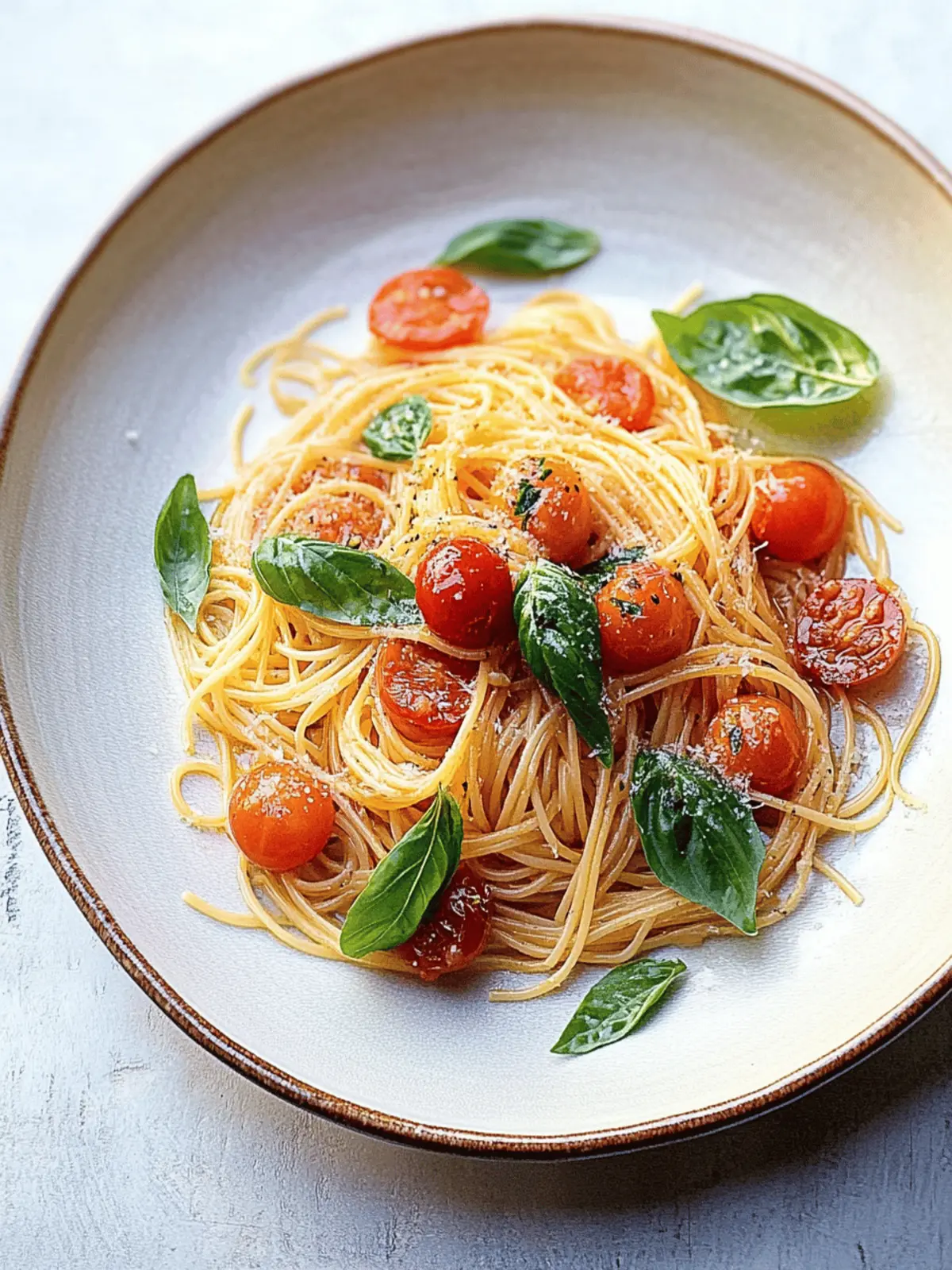 Delicious Cherry Tomato and Basil Pasta in Just 10 Minutes
