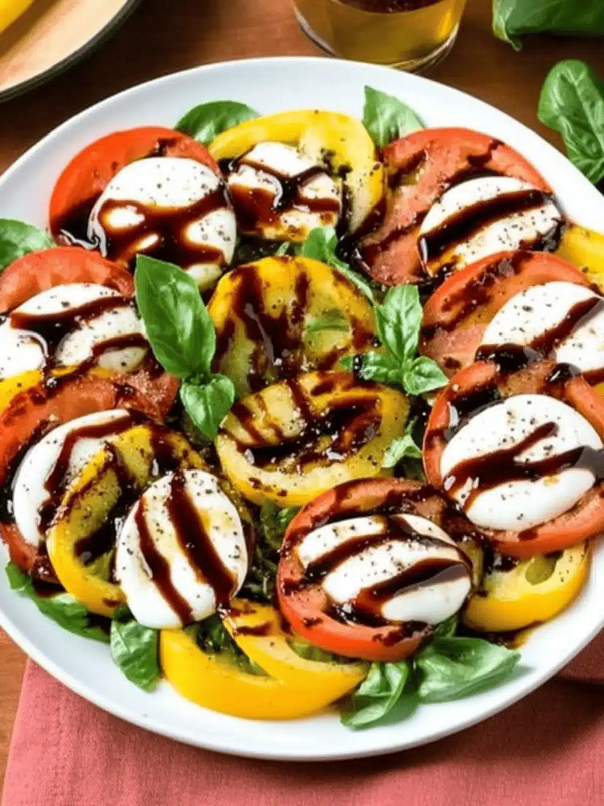 Delicious Heirloom Caprese Salad with Balsamic Reduction Bliss