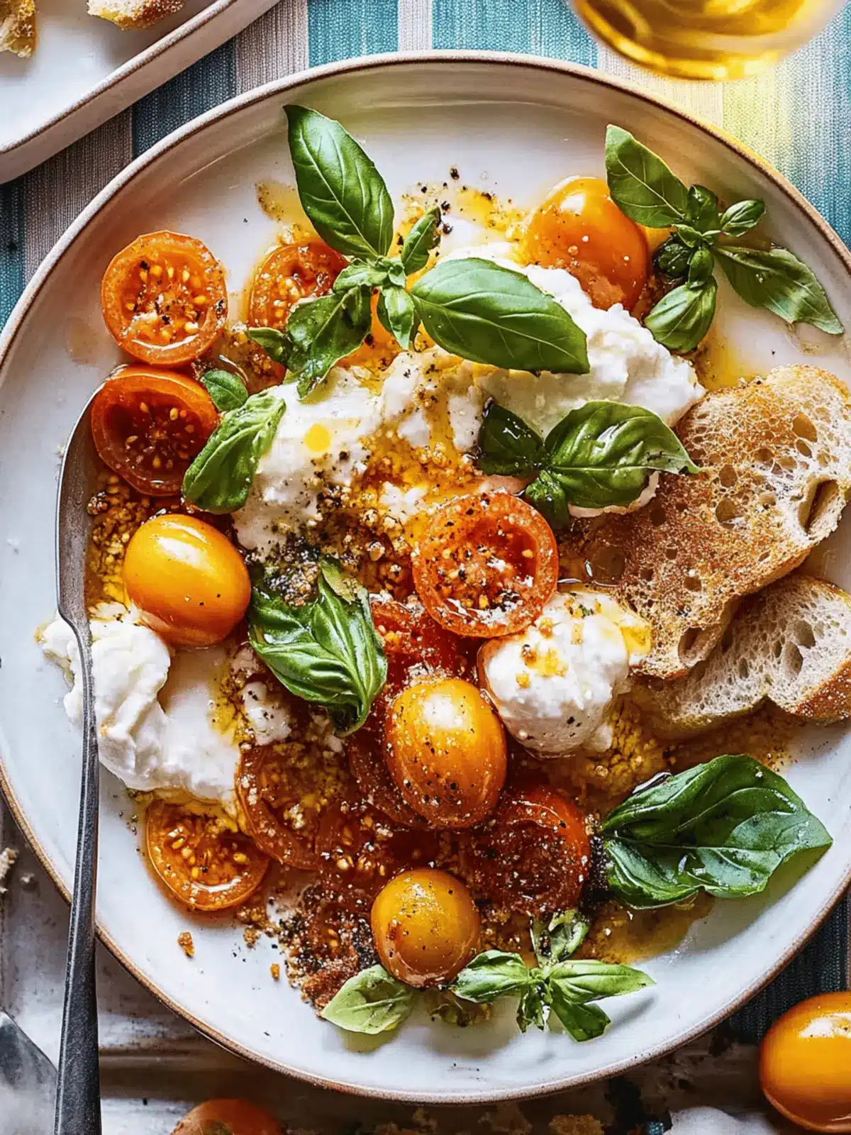 Sun Gold Tomato Caprese with Burrata for a Summer Delight