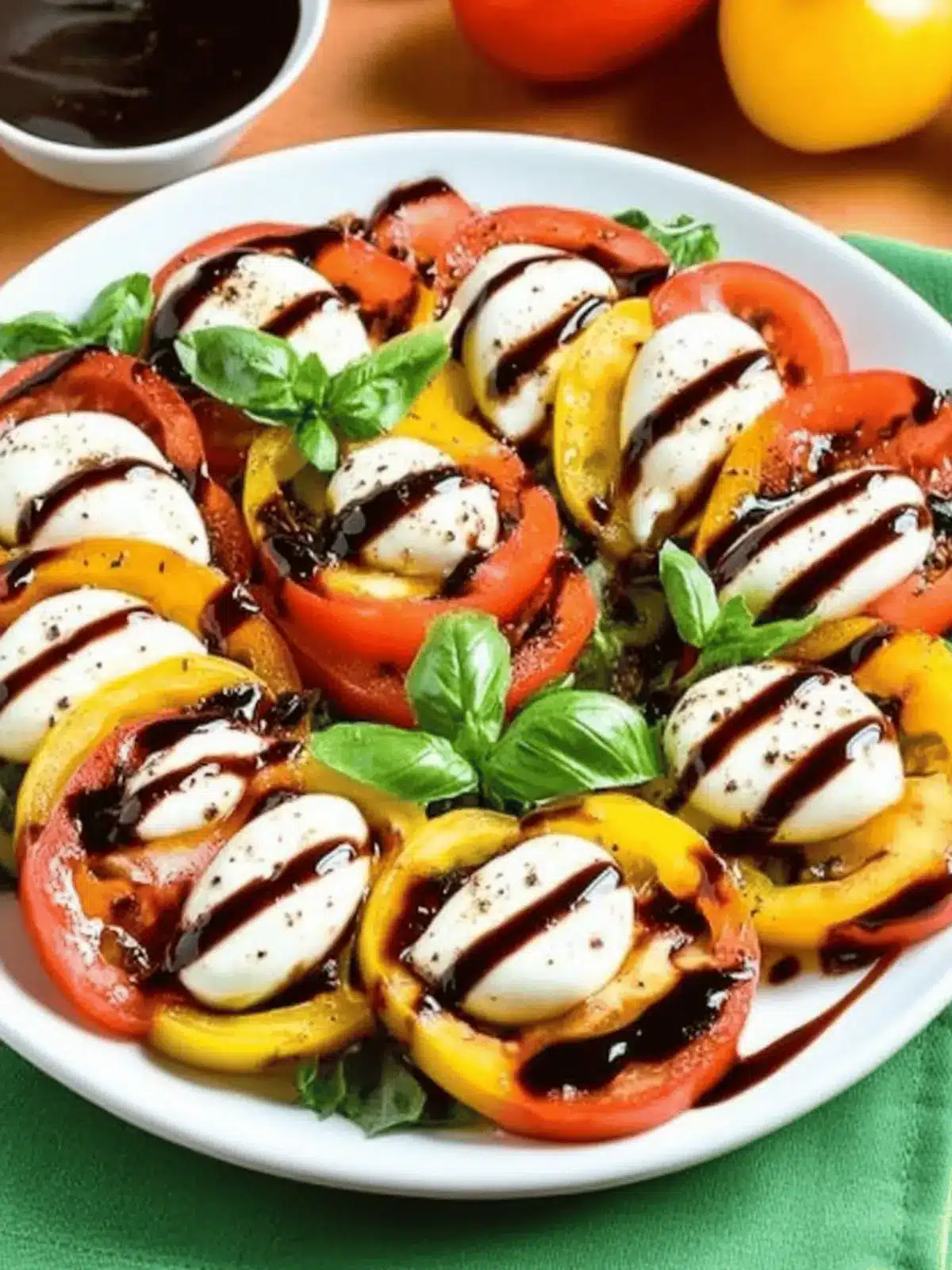 Heirloom Caprese Salad with Balsamic Reduction
