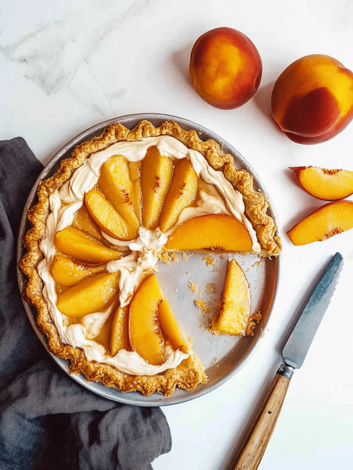 Rustic Peach Tart