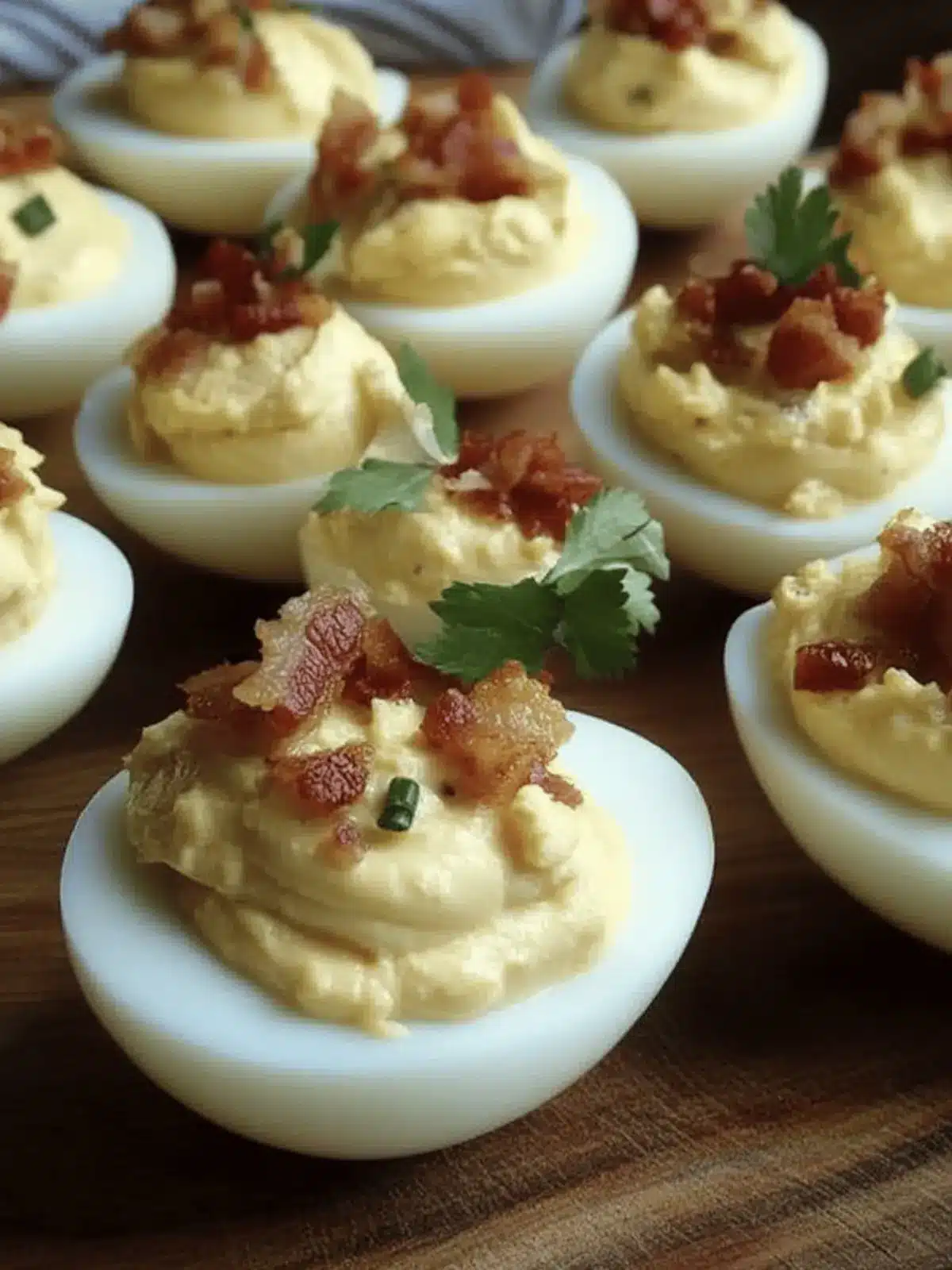 Bacon and Cheddar Deviled Eggs