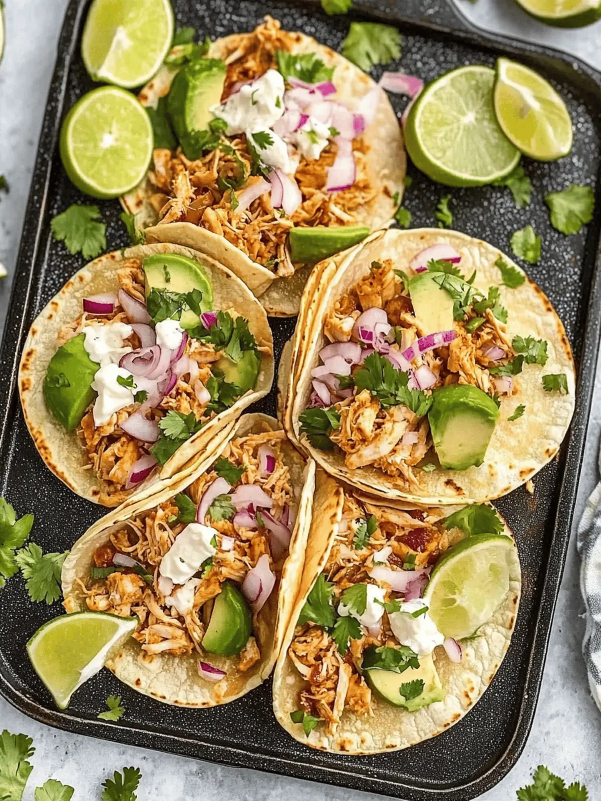 Healthy Crockpot Chicken Tacos