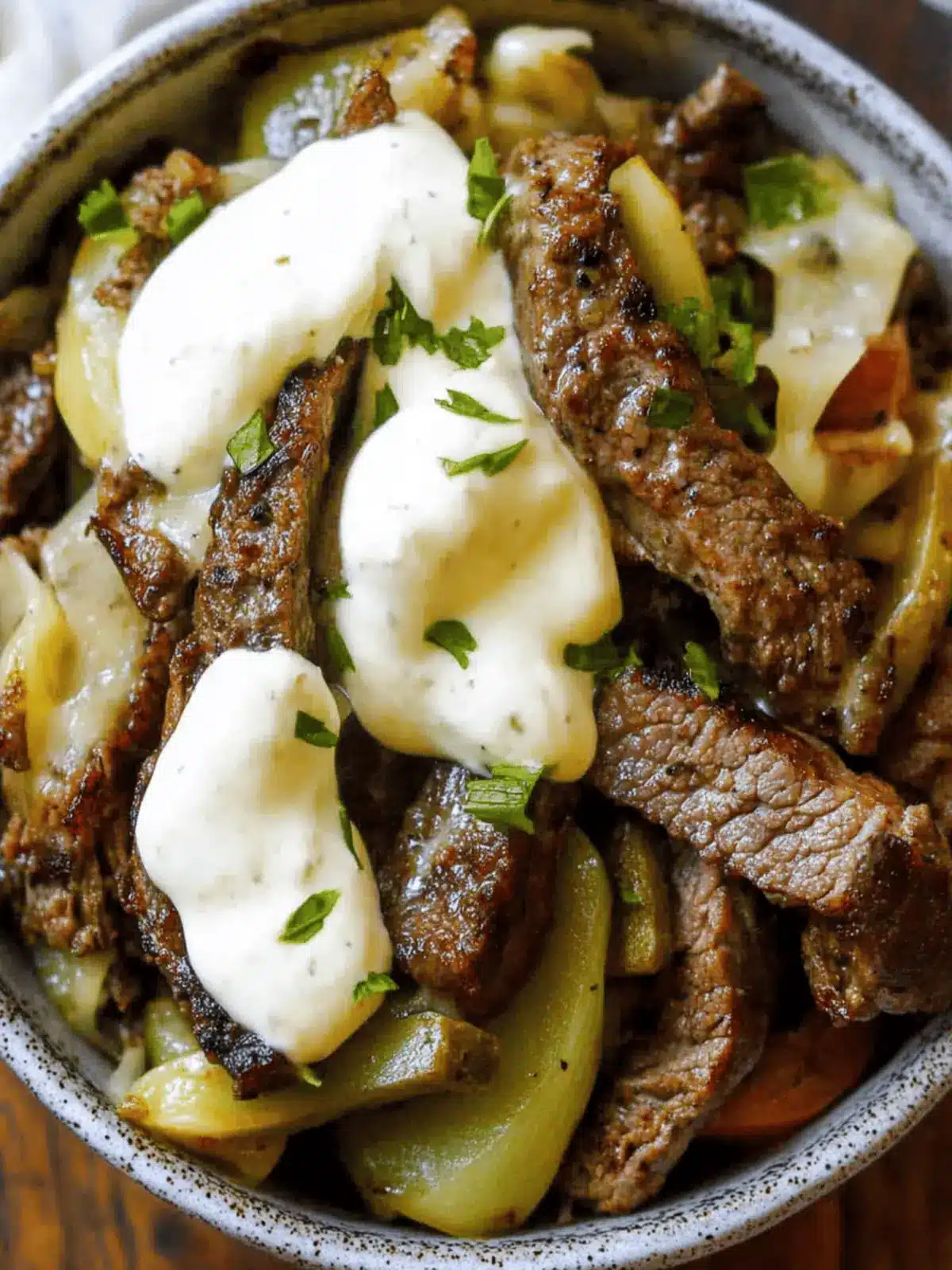 Low Carb Keto Philly Cheesesteak (Philly Cheesesteak in a Bowl)