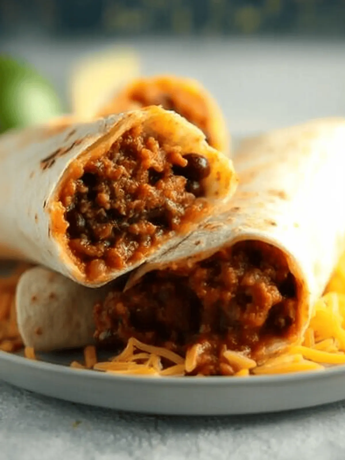 Pork and Bean Burritos