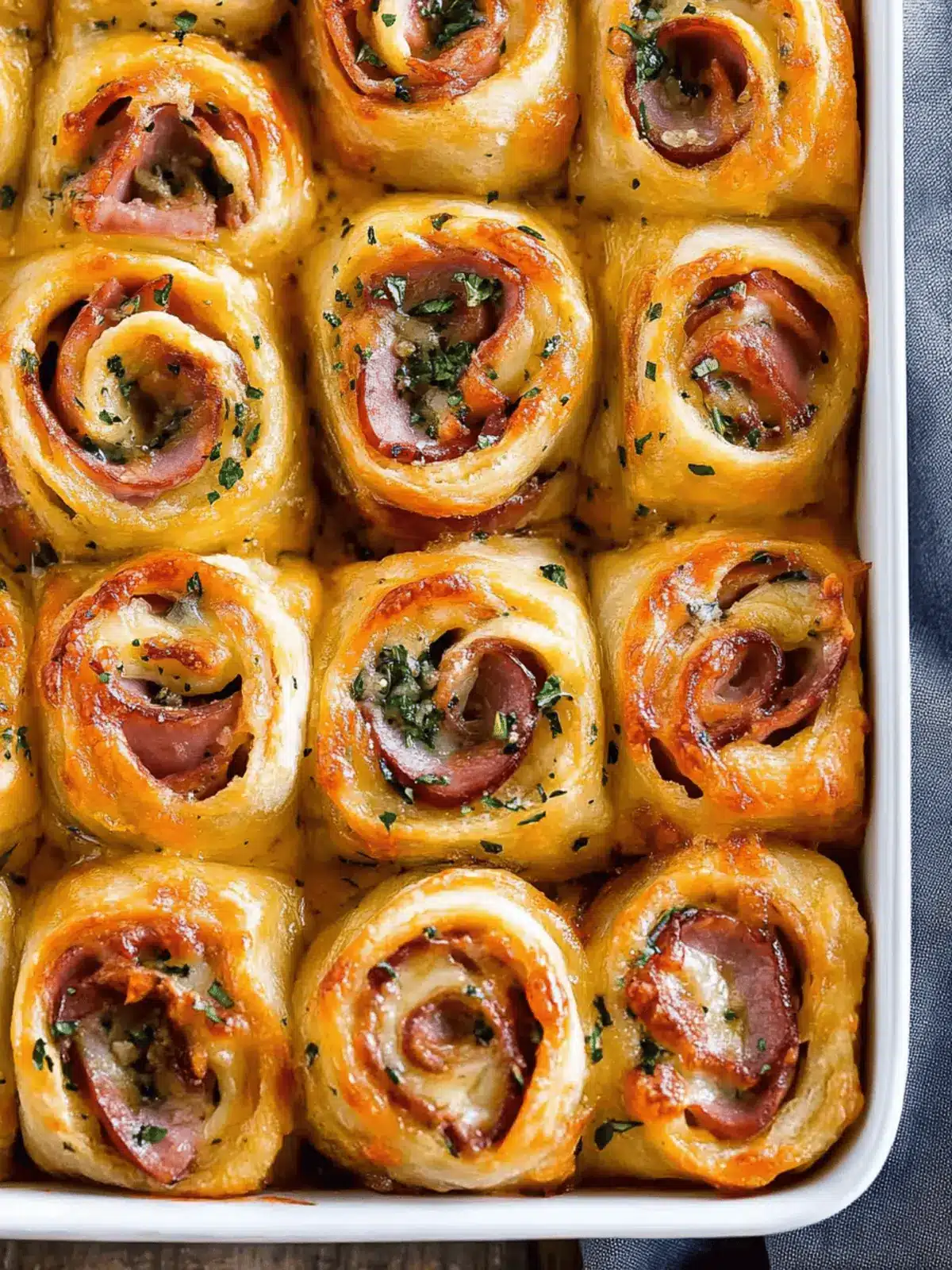 Ham and Cheese Pinwheels