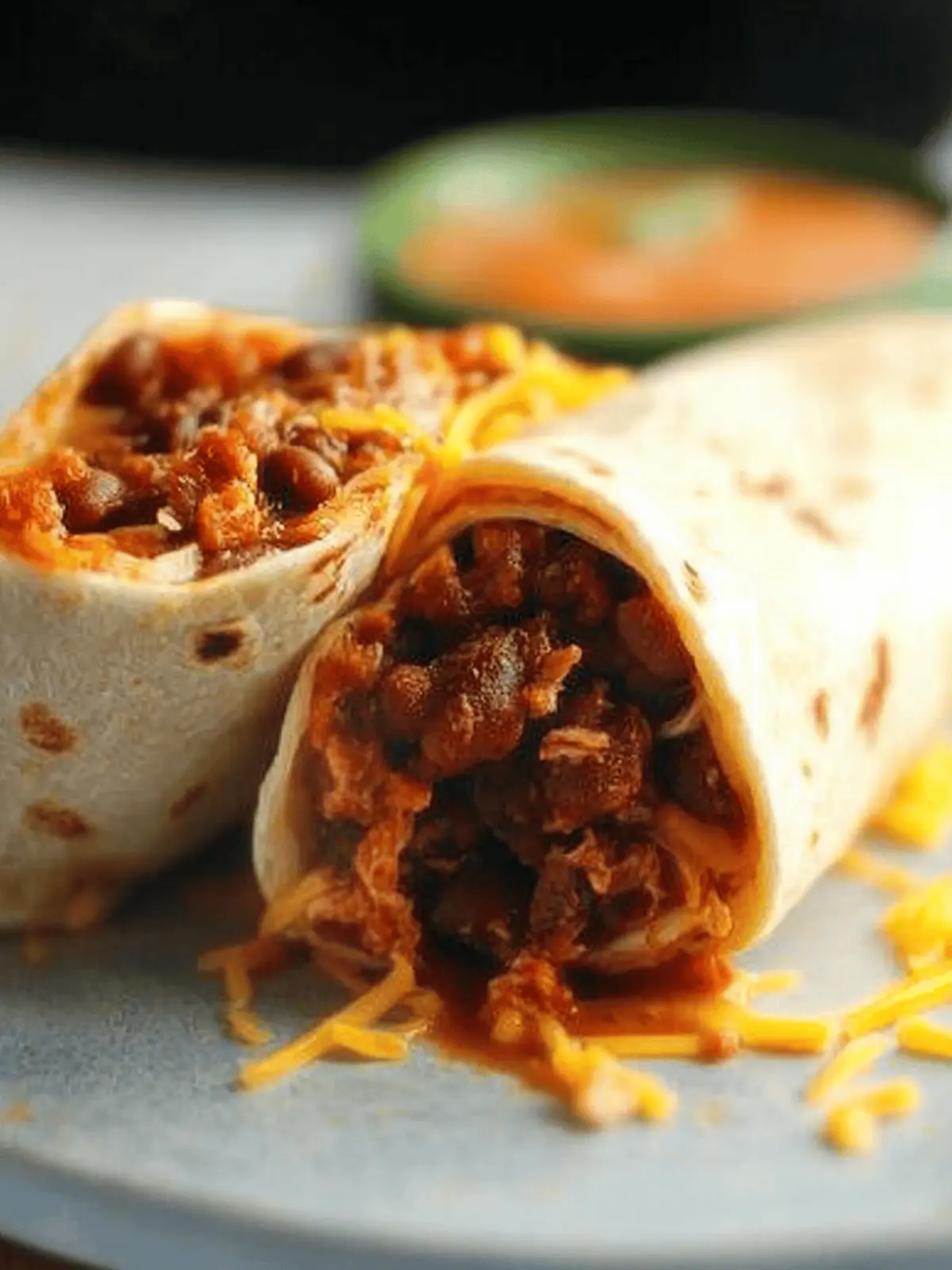 Pork and Bean Burritos