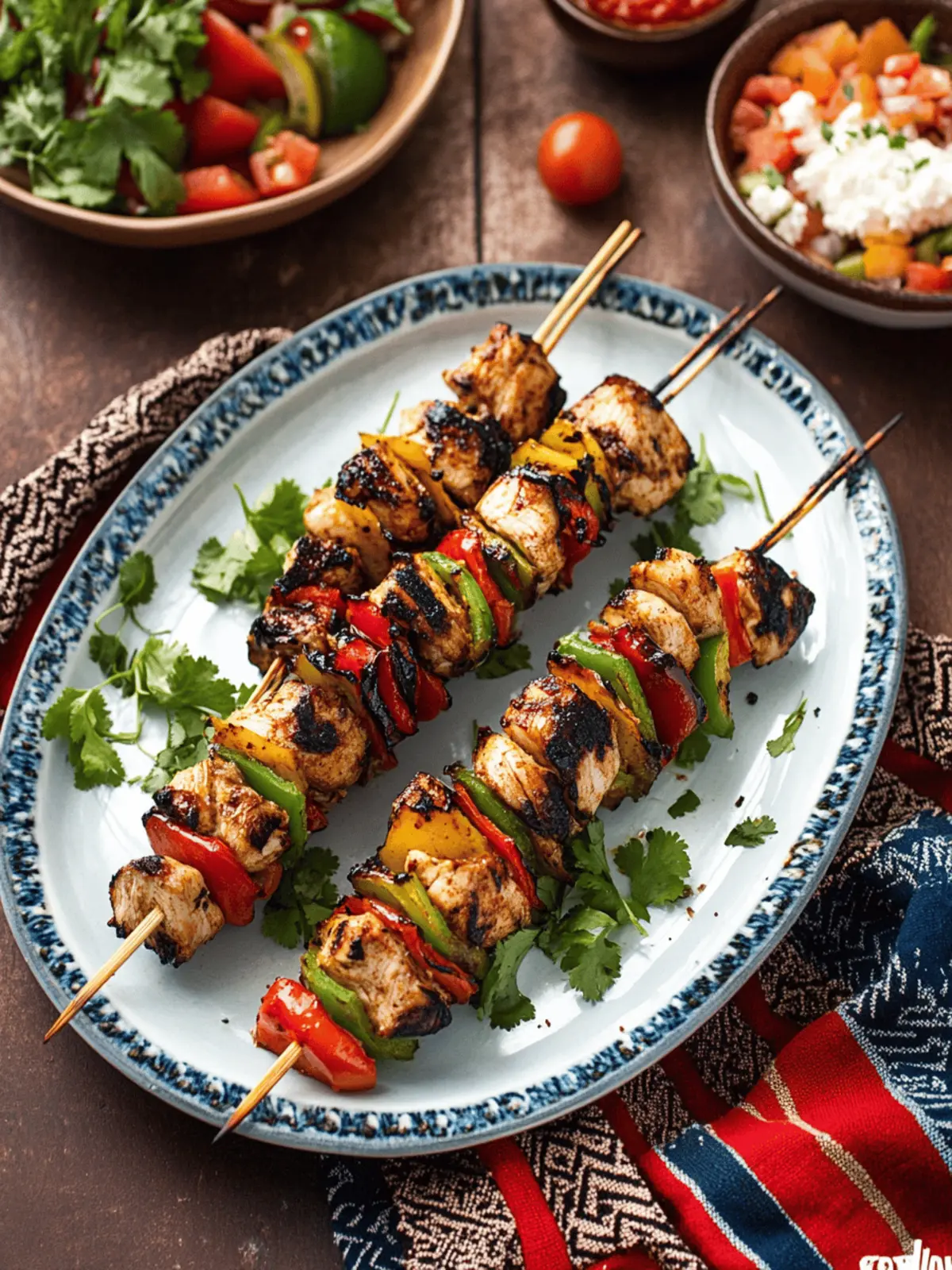Mexican Barbecue Chicken Skewers